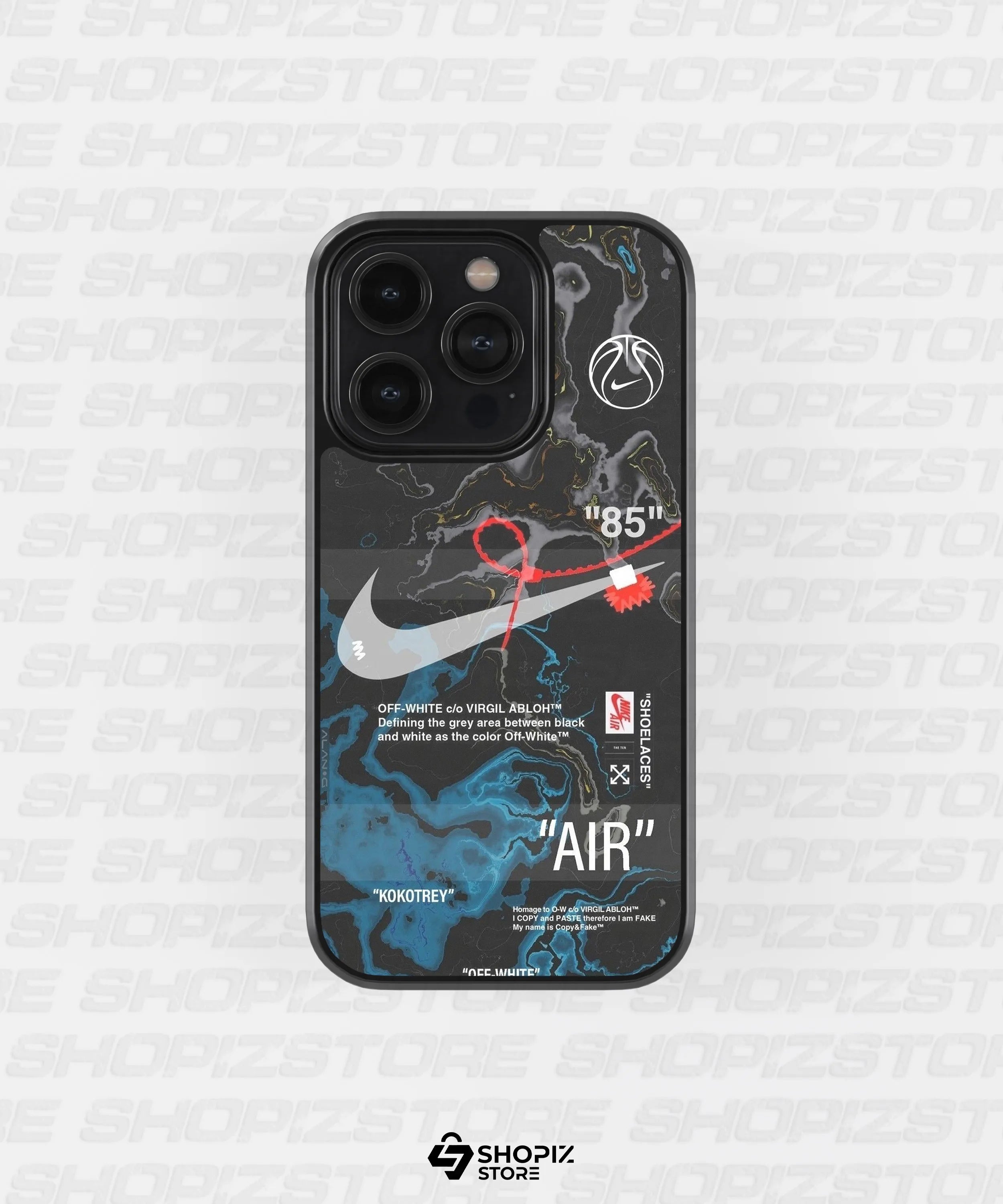 Abstract Air Map Metal Case