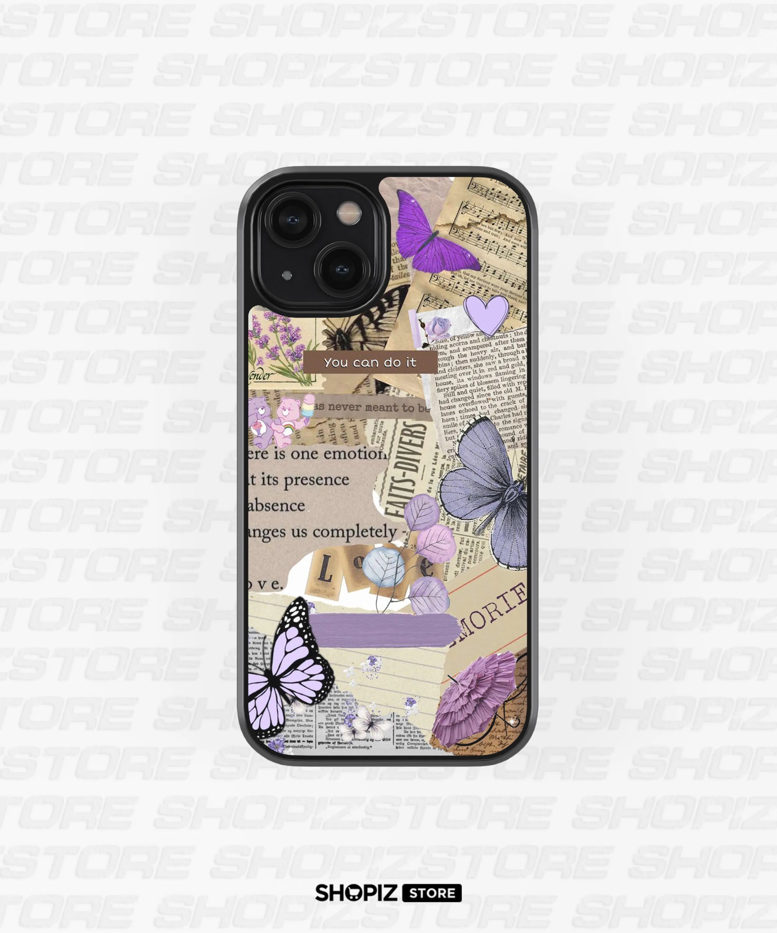 Aesthetic Butterfly Glass Case