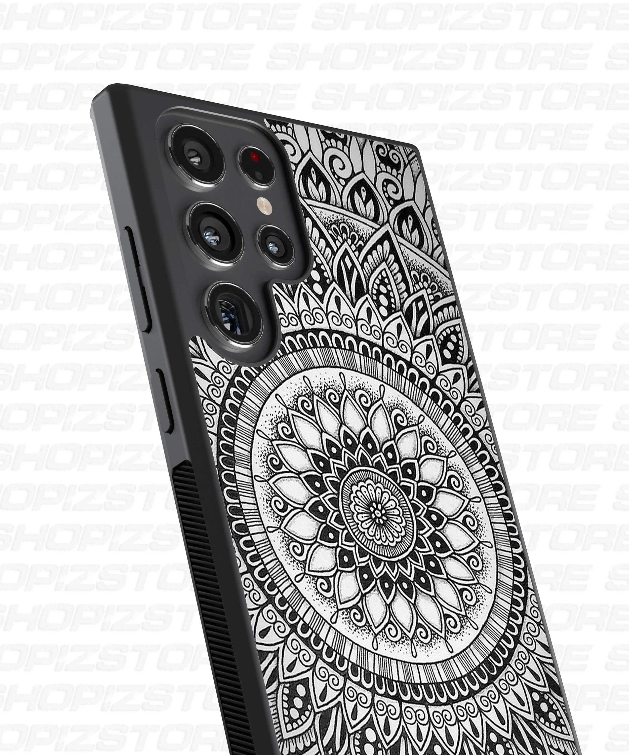 Black Mandala Elegance Metal Case