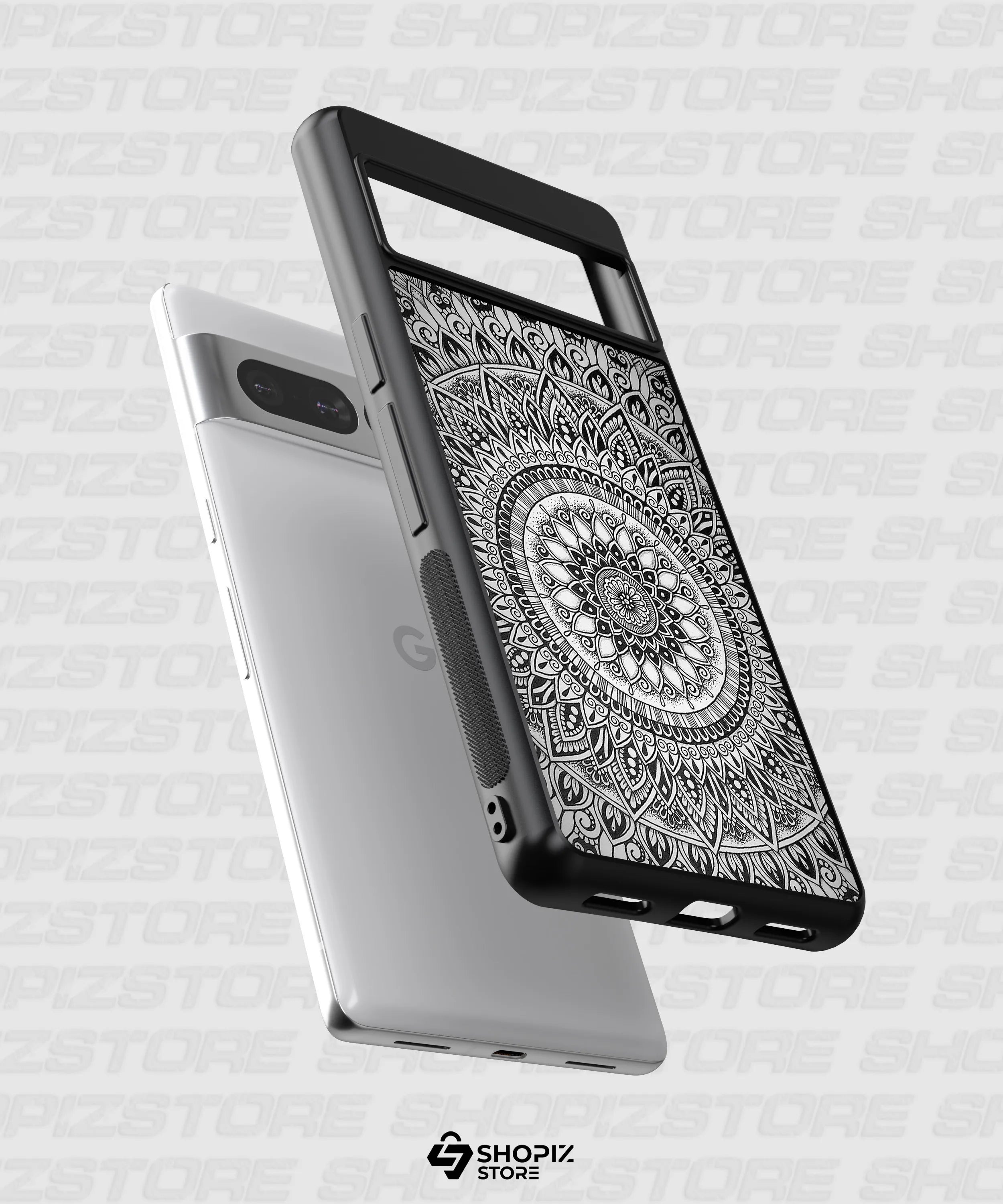 Black Mandala Elegance Metal Case