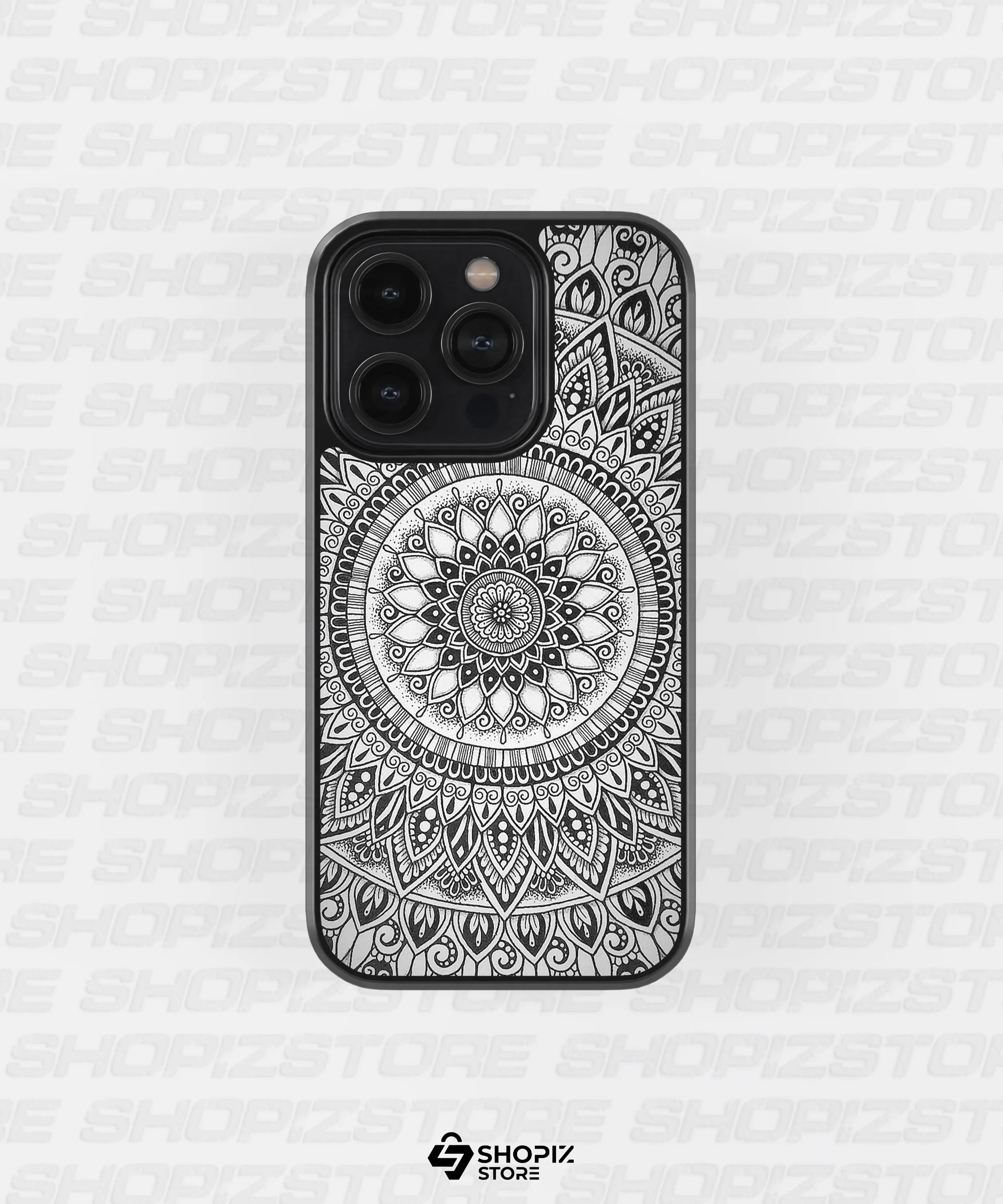 Black Mandala Elegance Metal Case