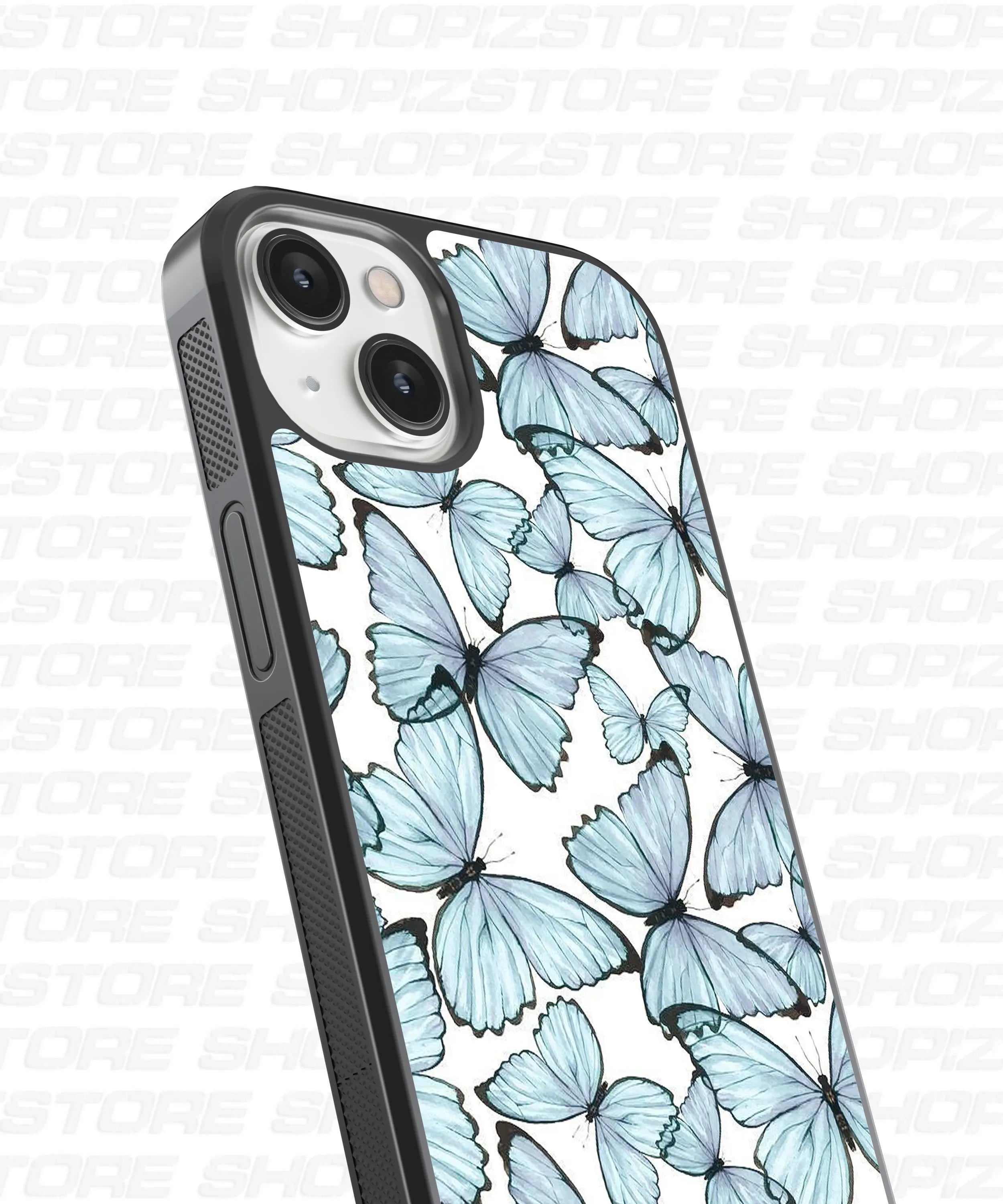 Bloom Butter Fly Glass Case