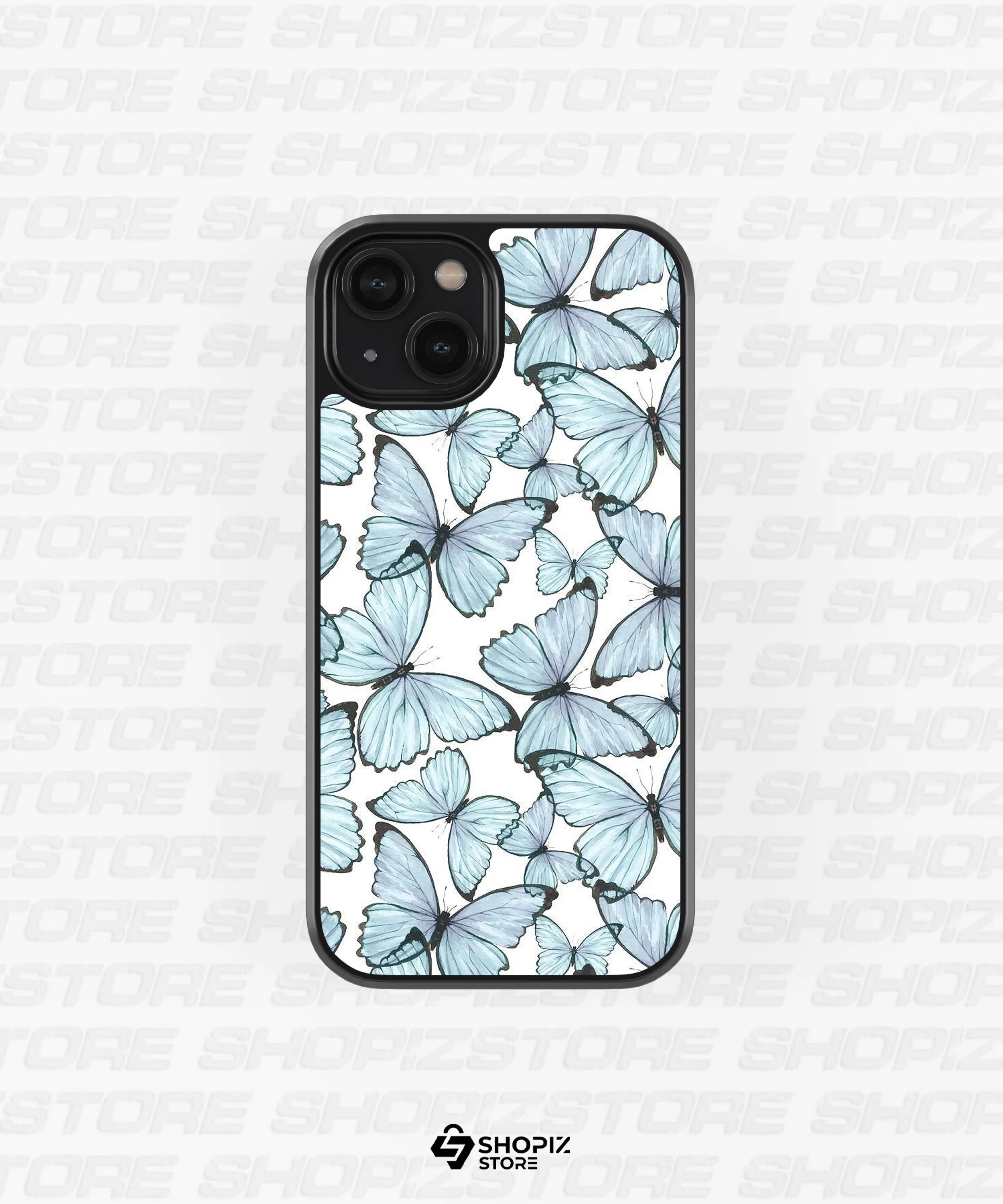 Bloom Butter Fly Glass Case