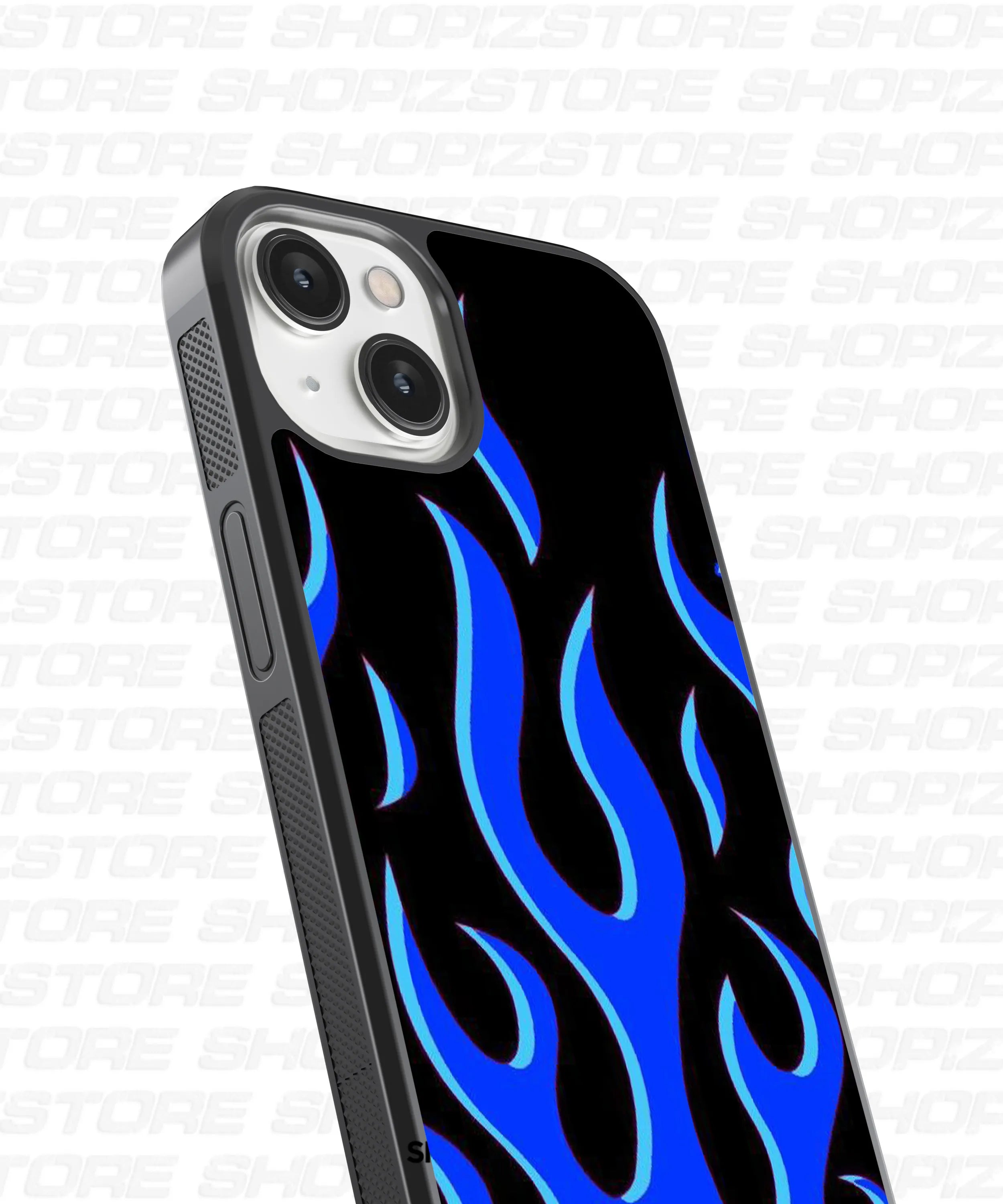 Blue Flame Glass Case