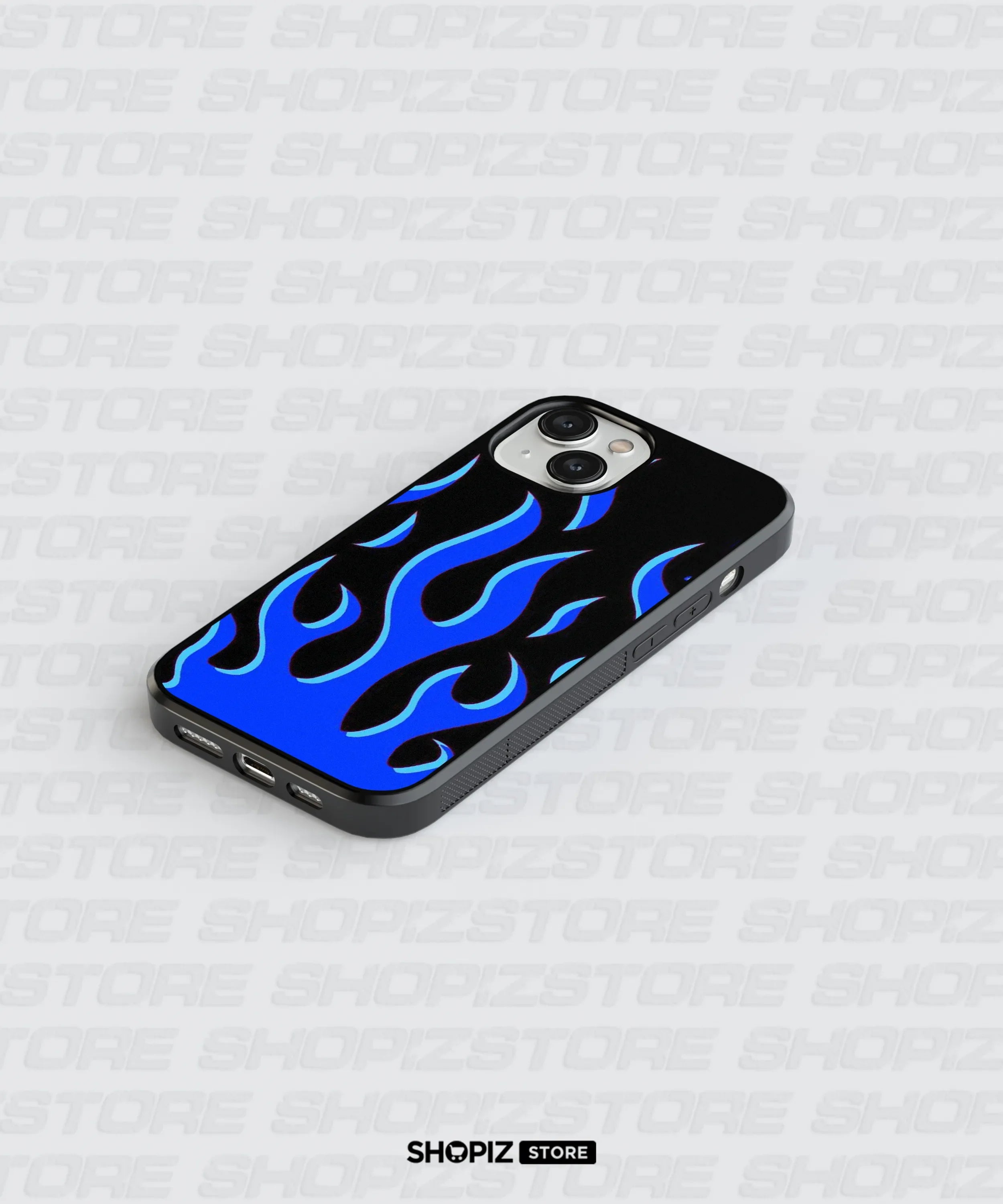 Blue Flame Glass Case