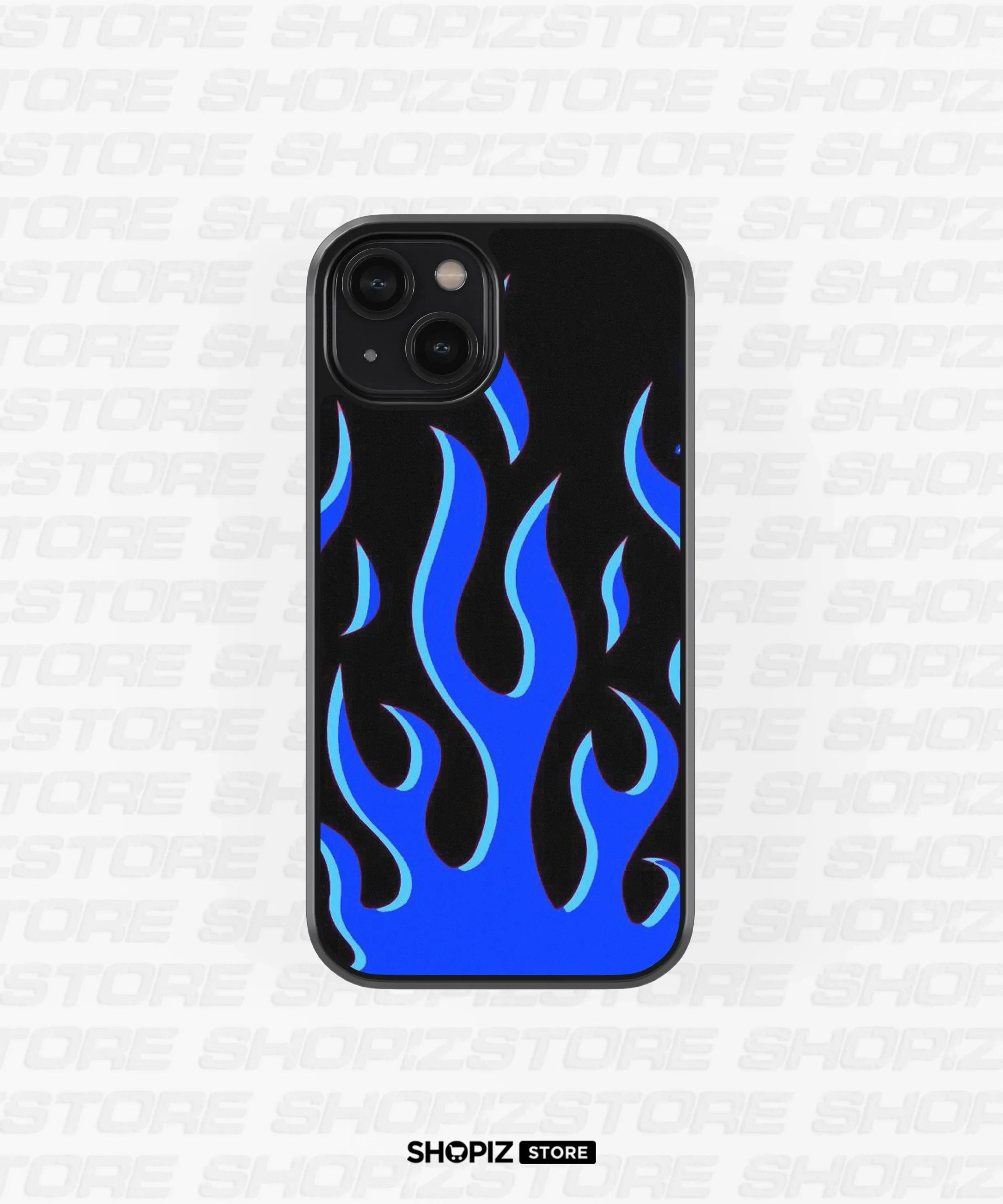 Blue Flame Glass Case