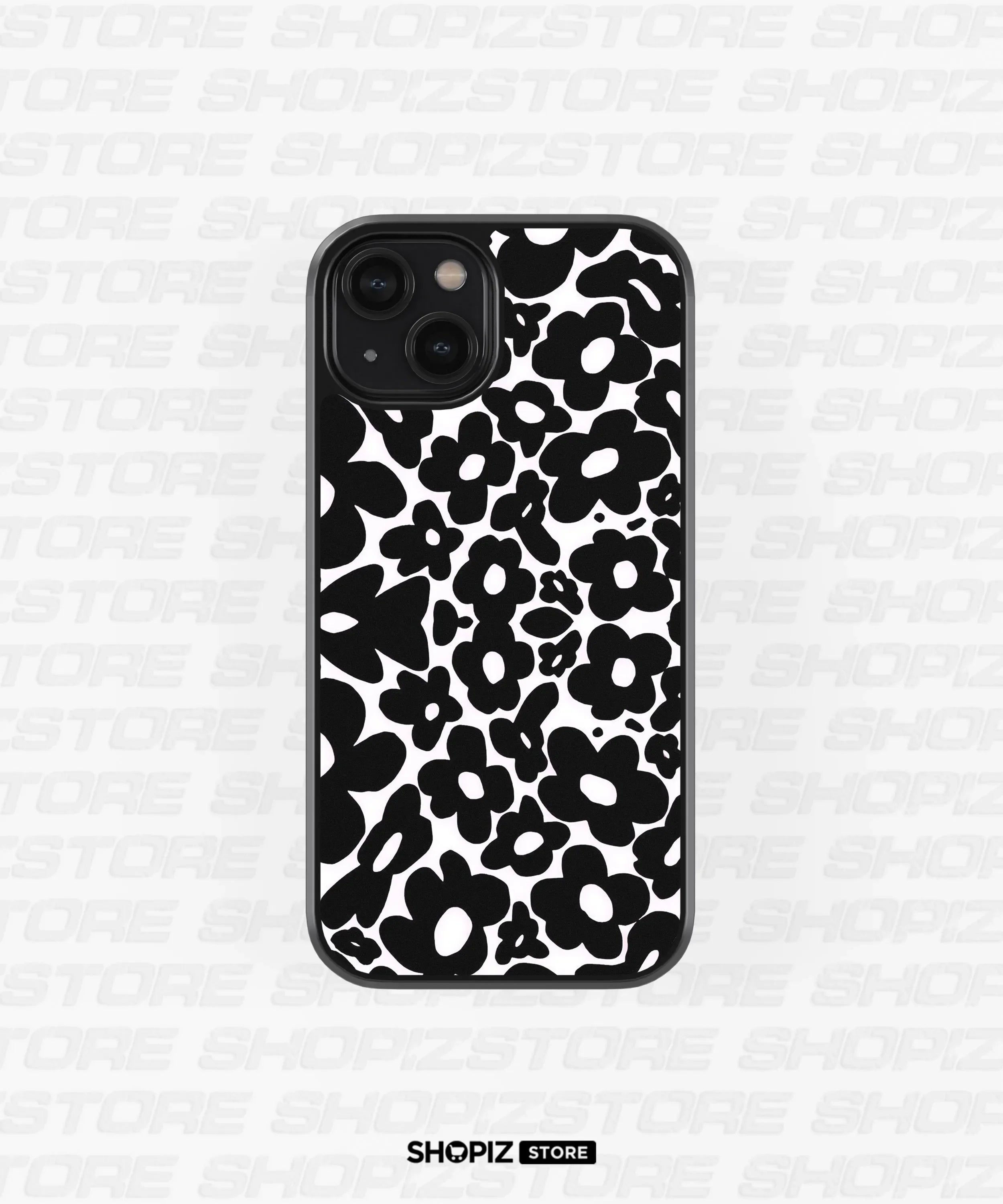 Bold Blossom Pattern Glass Case