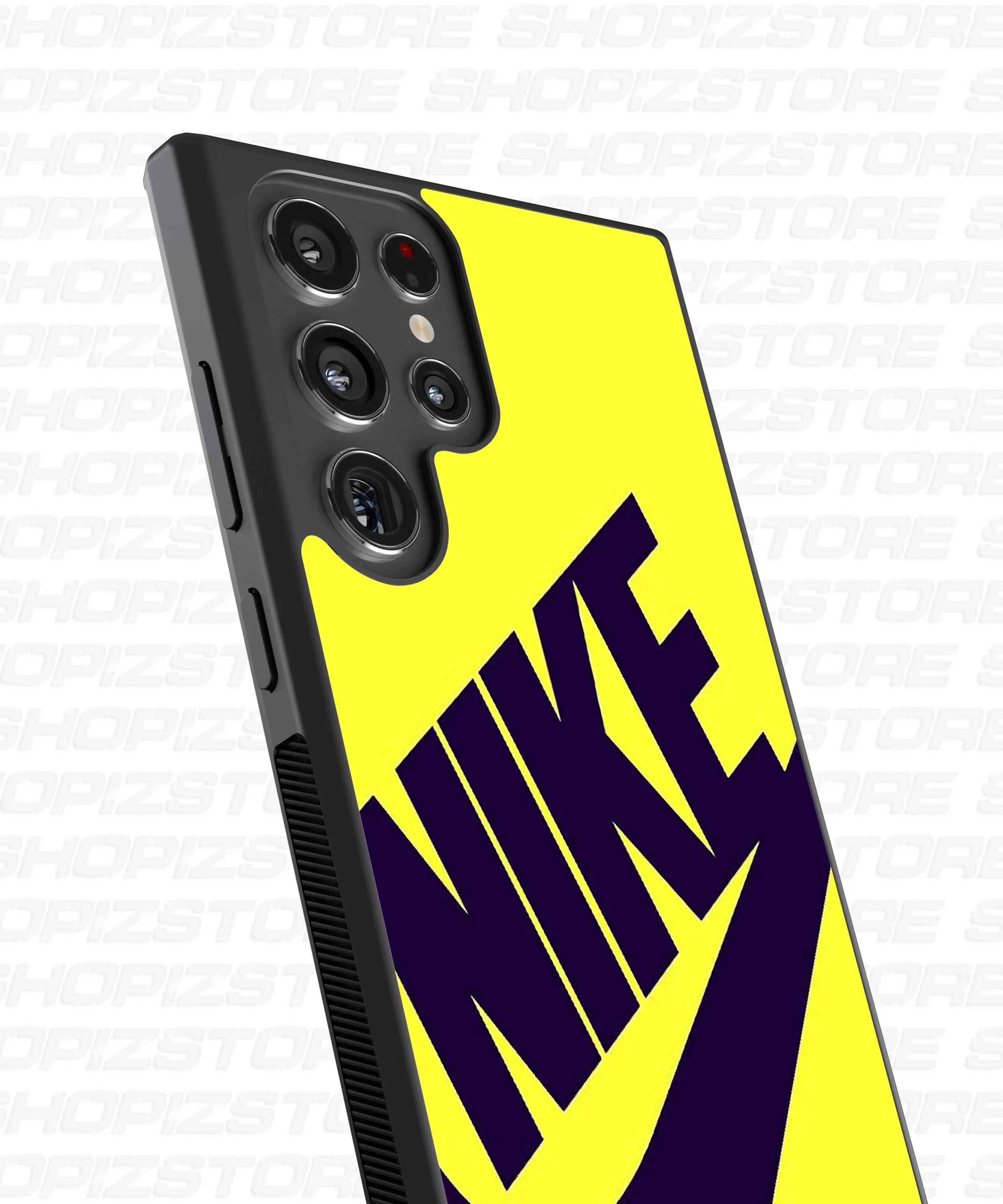 Bold Yellow Swoosh Metal Case