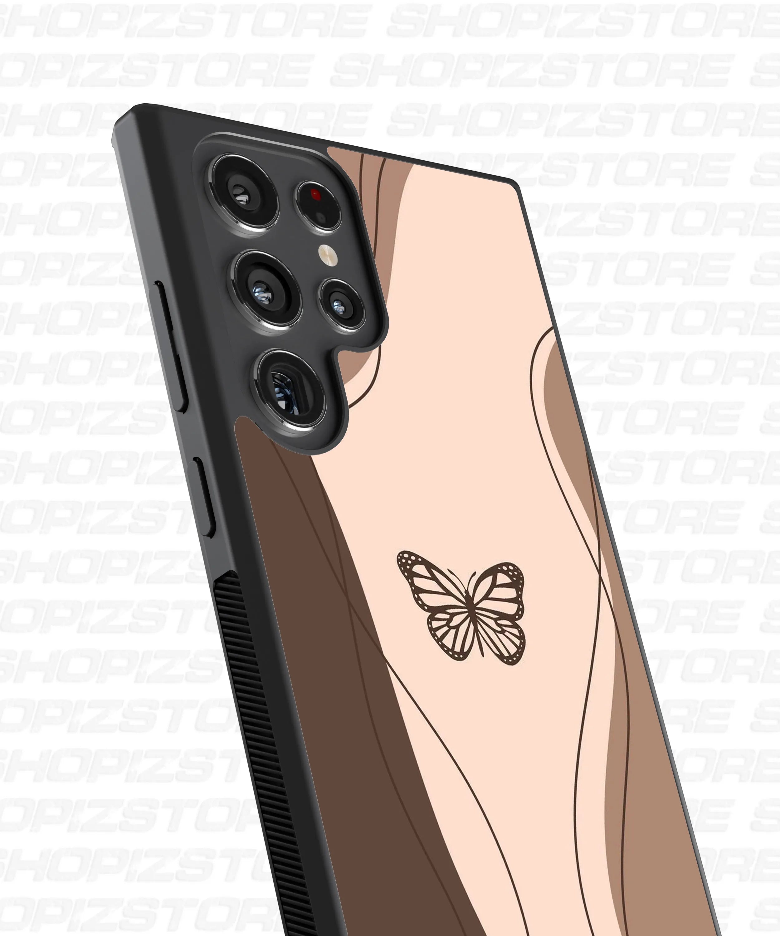 Brown Butterfly Bliss Metal Case