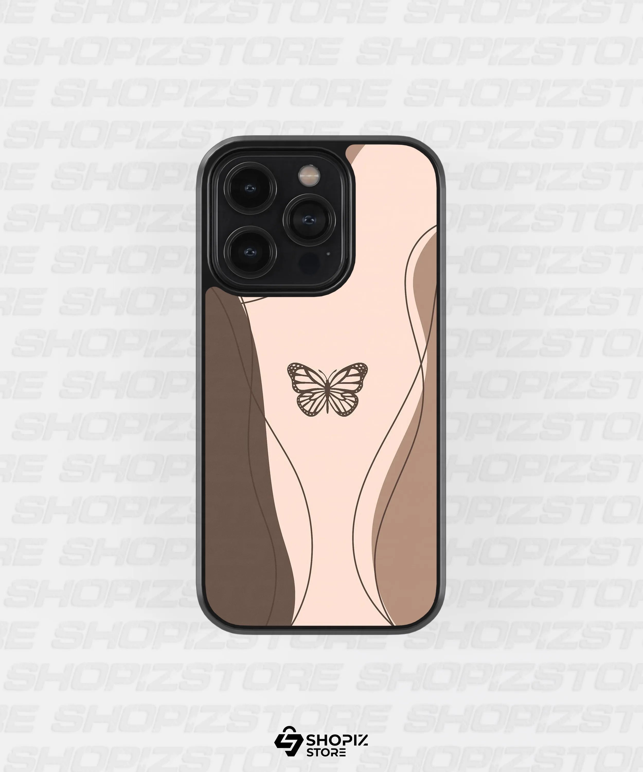 Brown Butterfly Bliss Metal Case