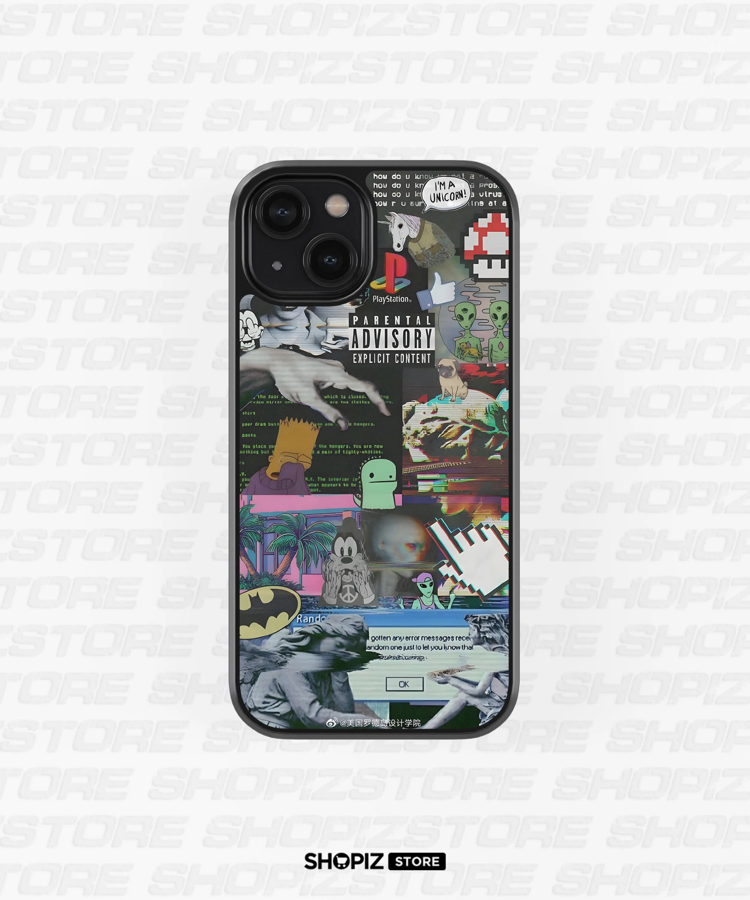 Glitchy Paradise Glass Case