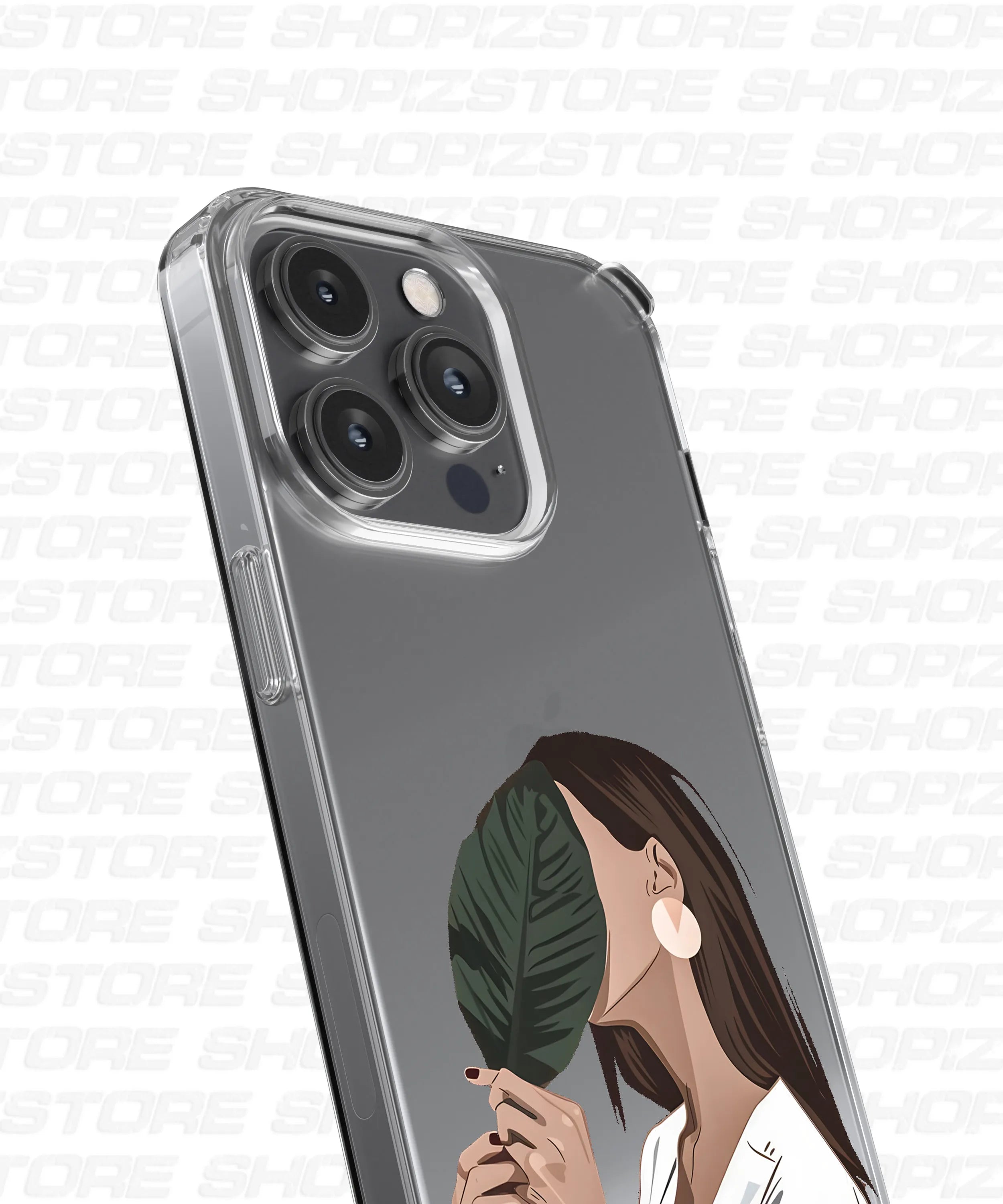 Leafy Minimalist Girl  Silicone Case