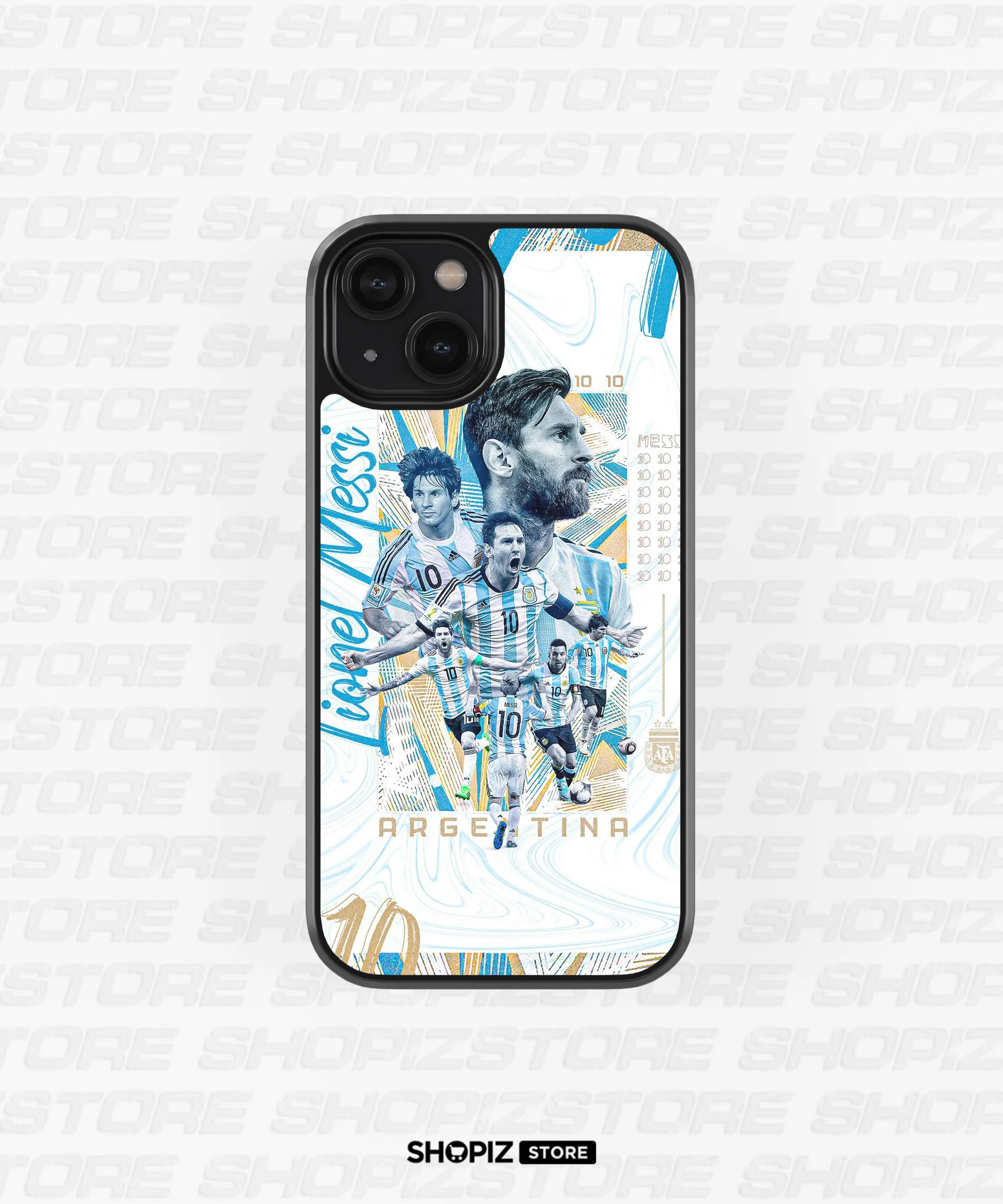 Lionel Messi Argentina Glass Case