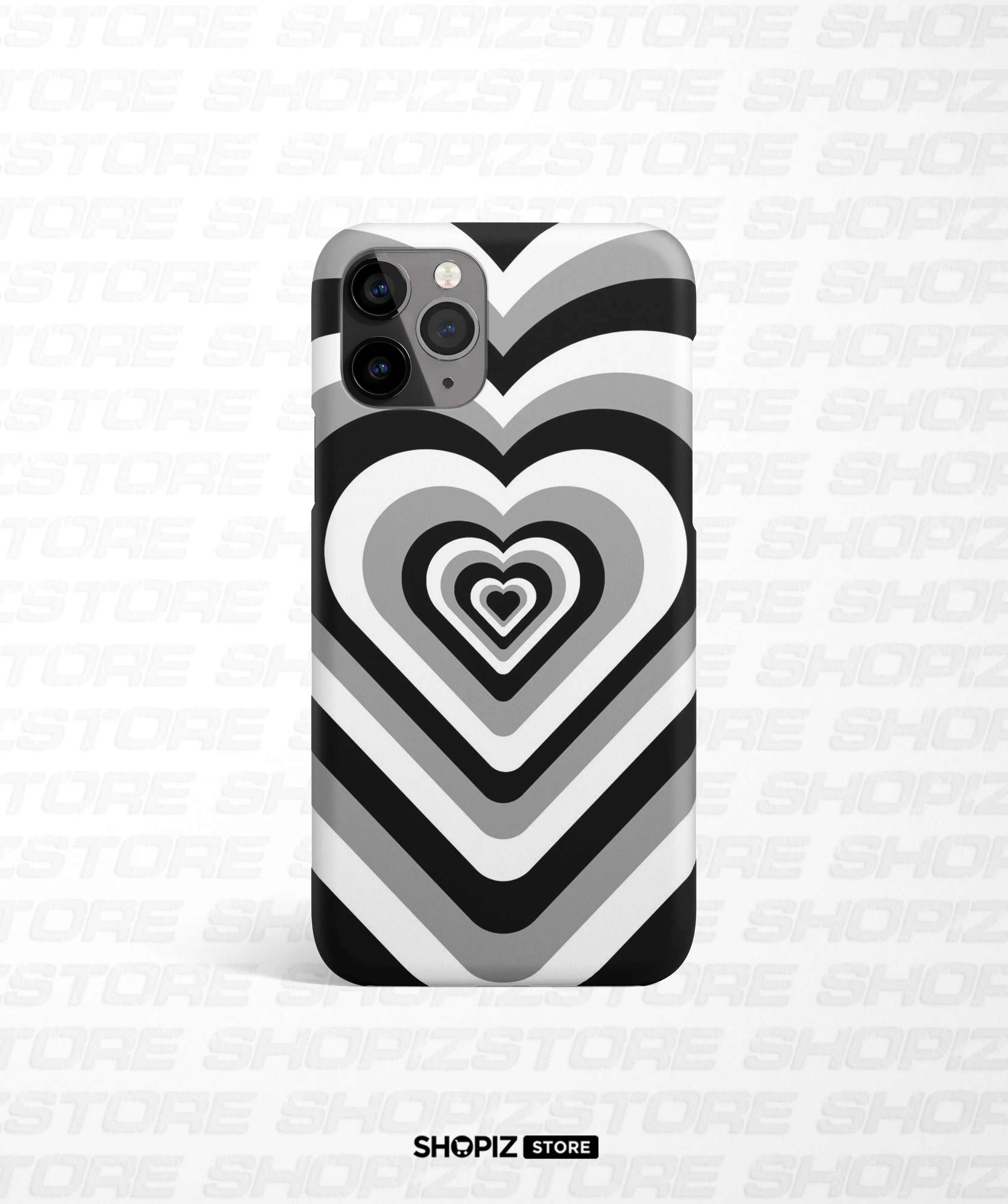 Monochrome Heart Hard Case