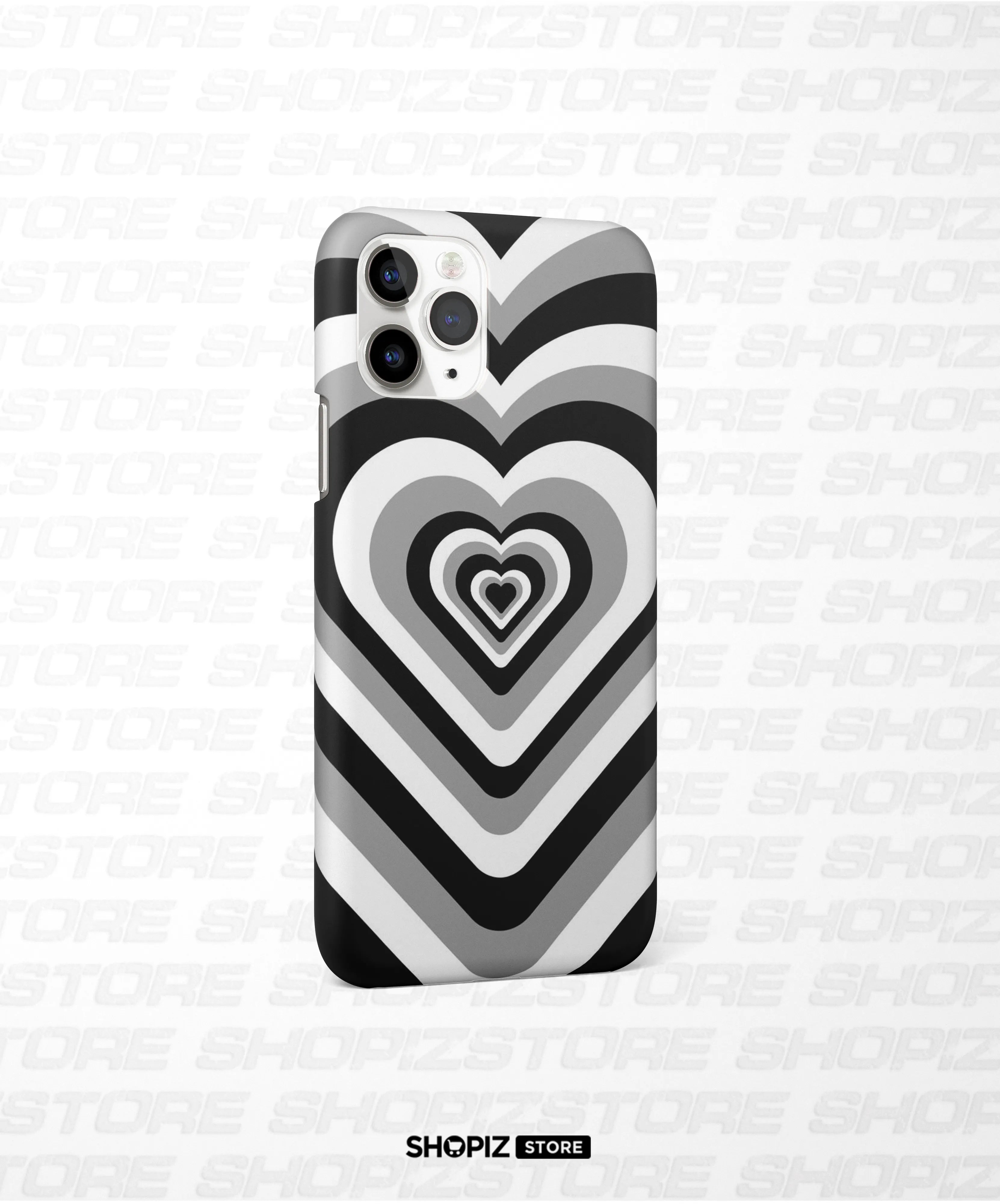 Monochrome Heart Hard Case