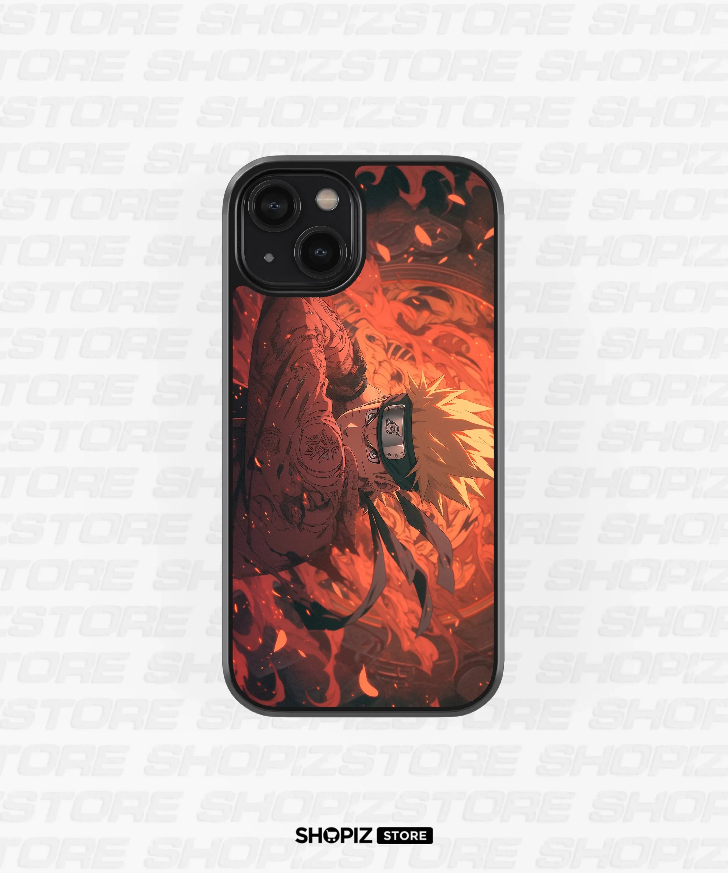 Naruto Fiery Aura Glass Case