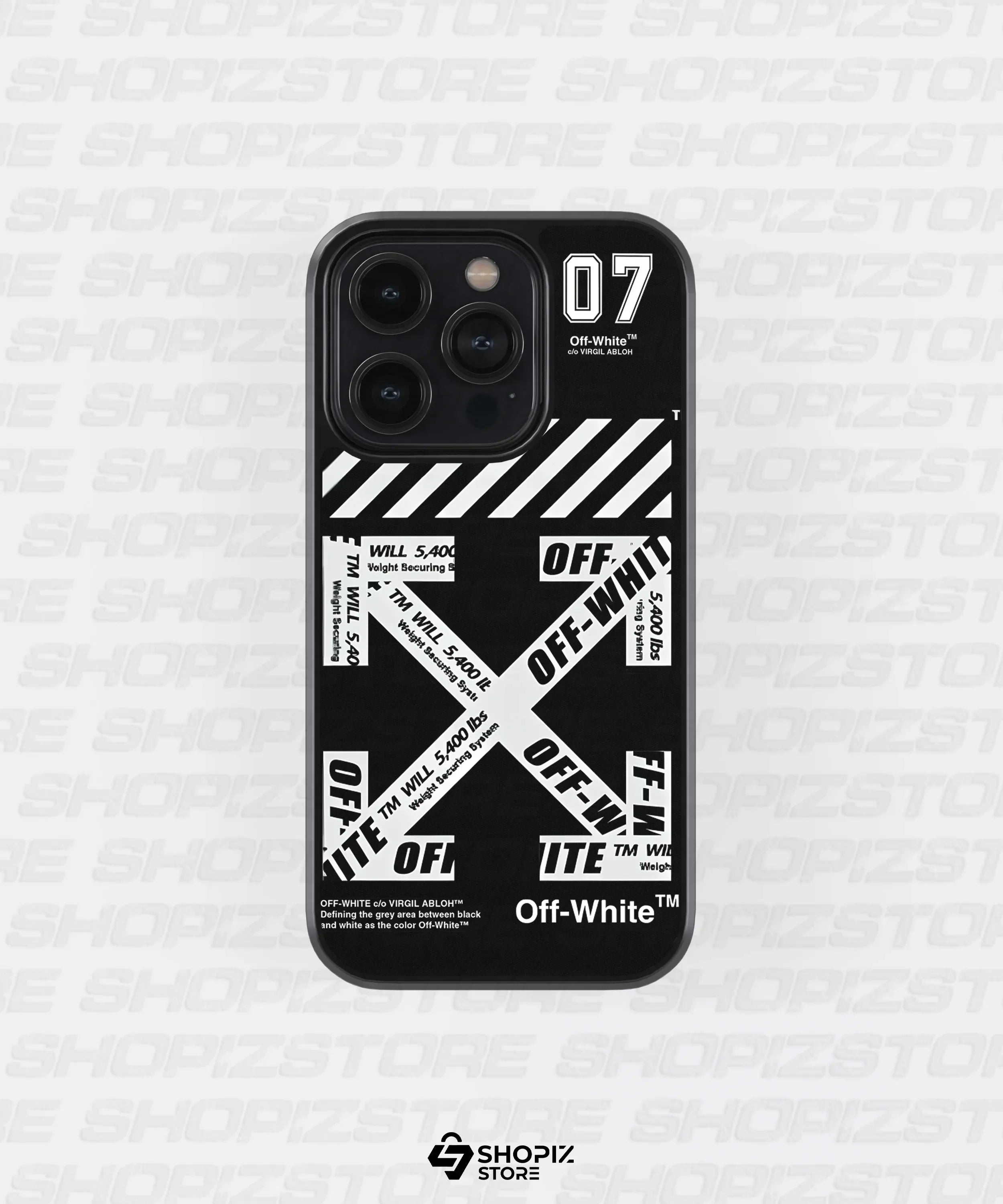 X Stripe Design Metal Case