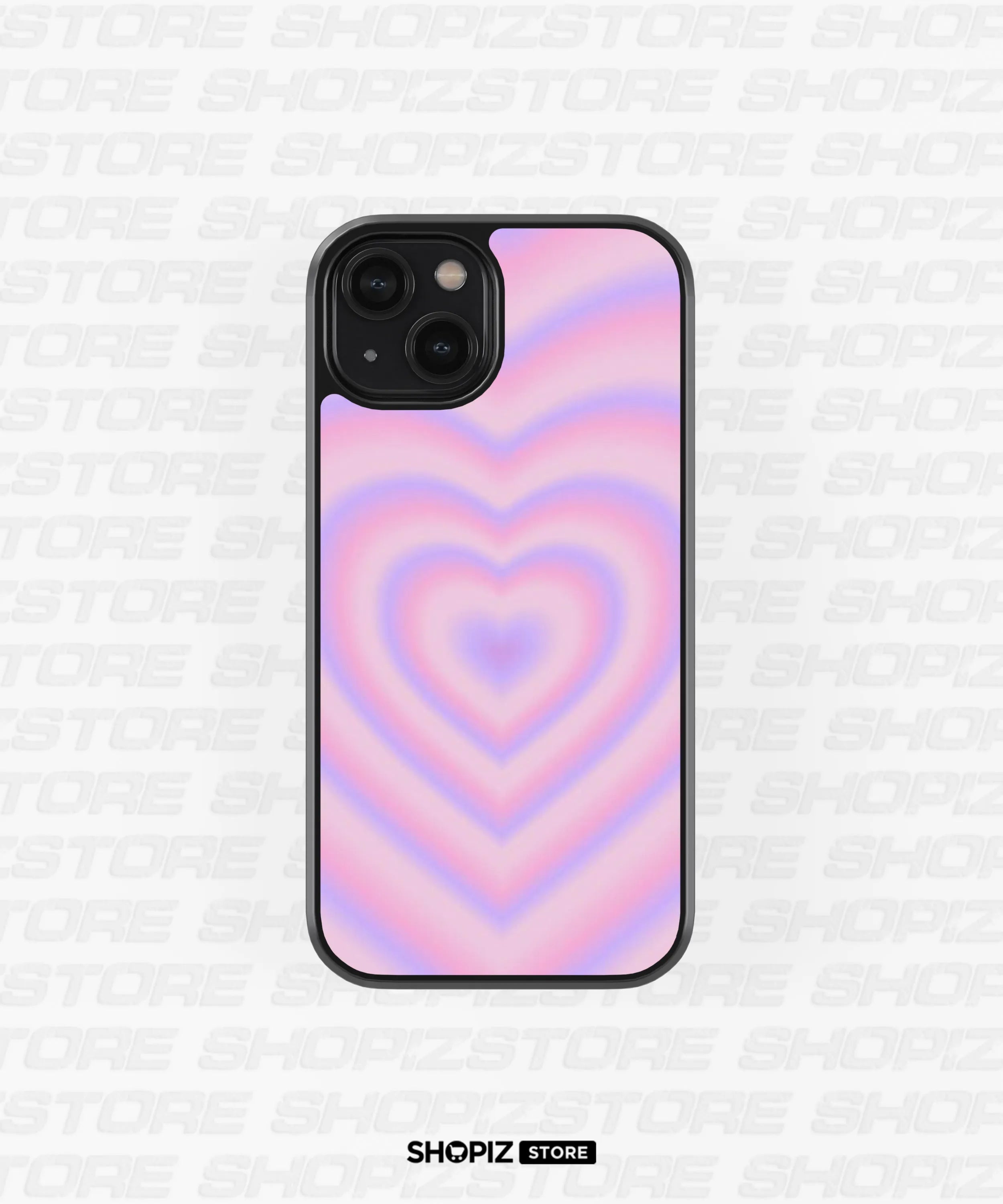 Pastel Heart Waves Glass Case