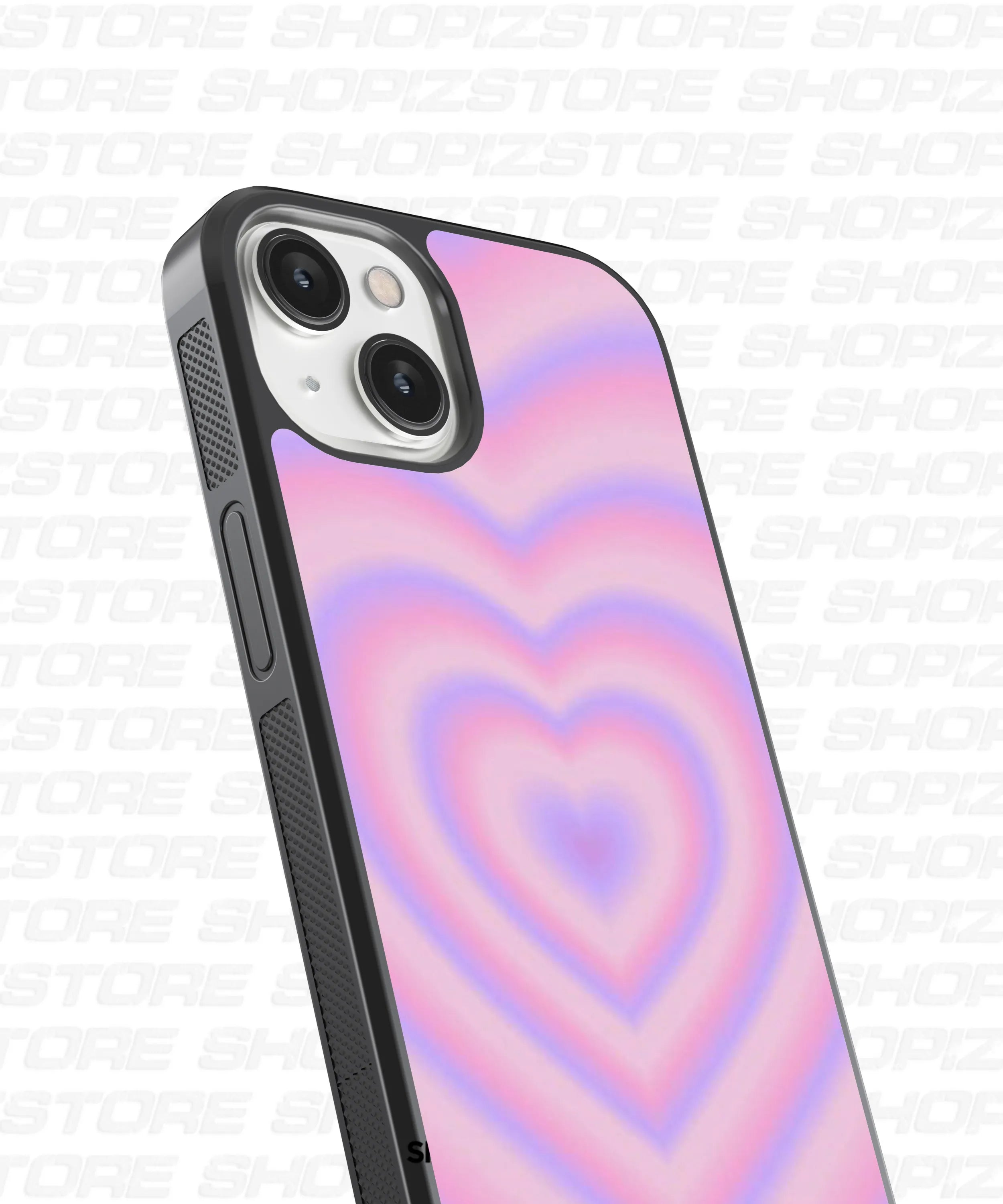 Pastel Heart Waves Glass Case