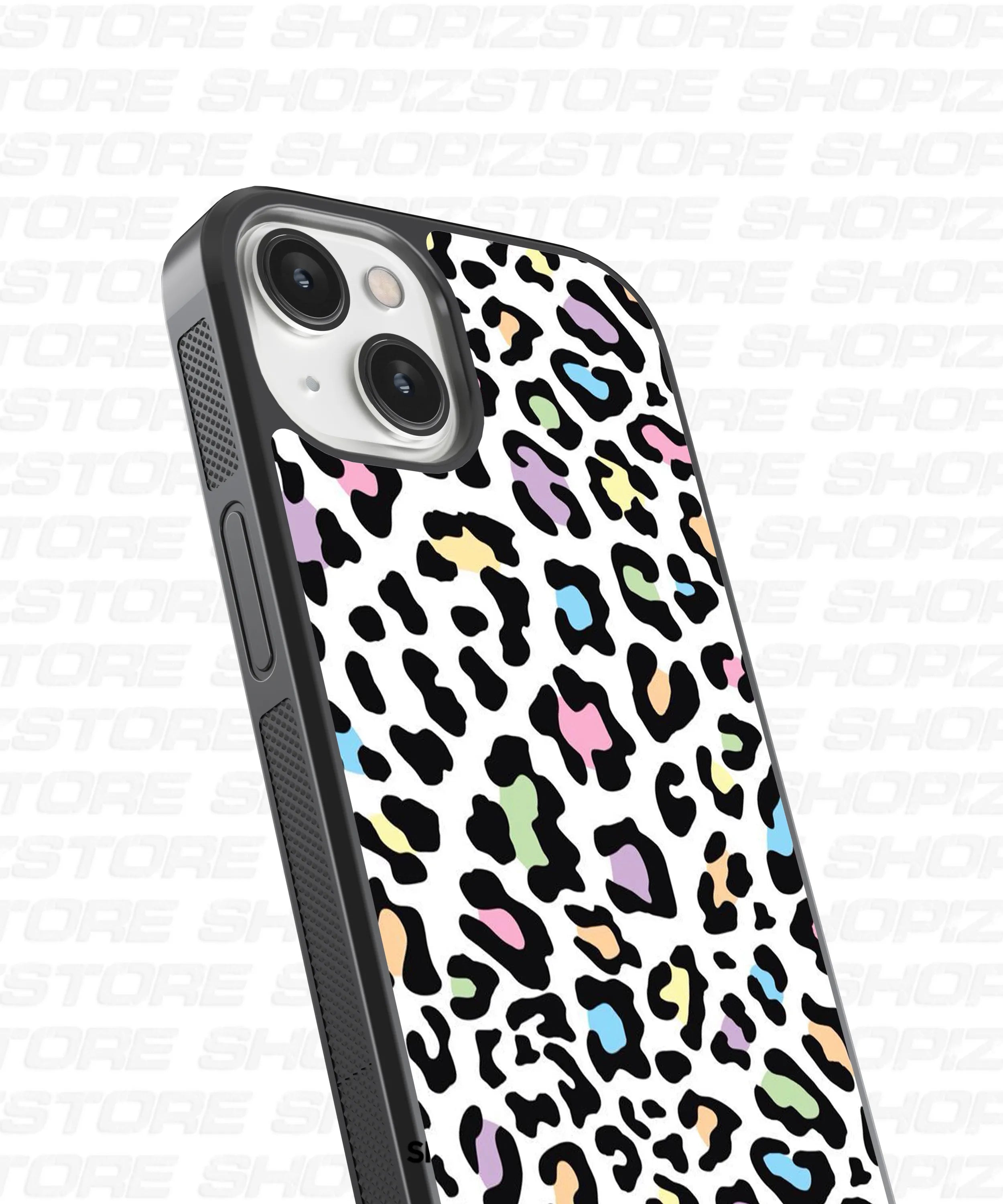 Pastel Leopard Pattern Glass Case