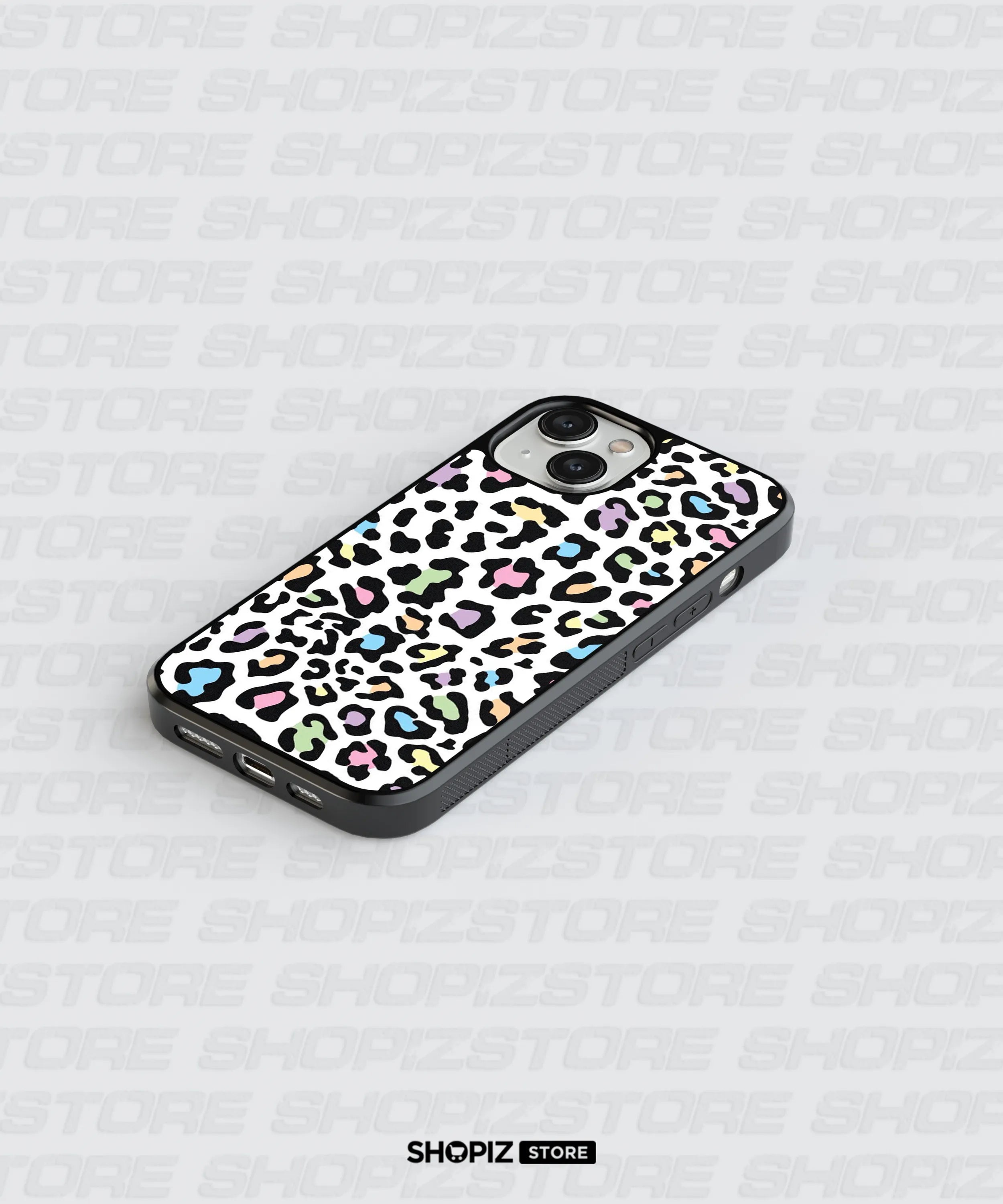 Pastel Leopard Pattern Glass Case