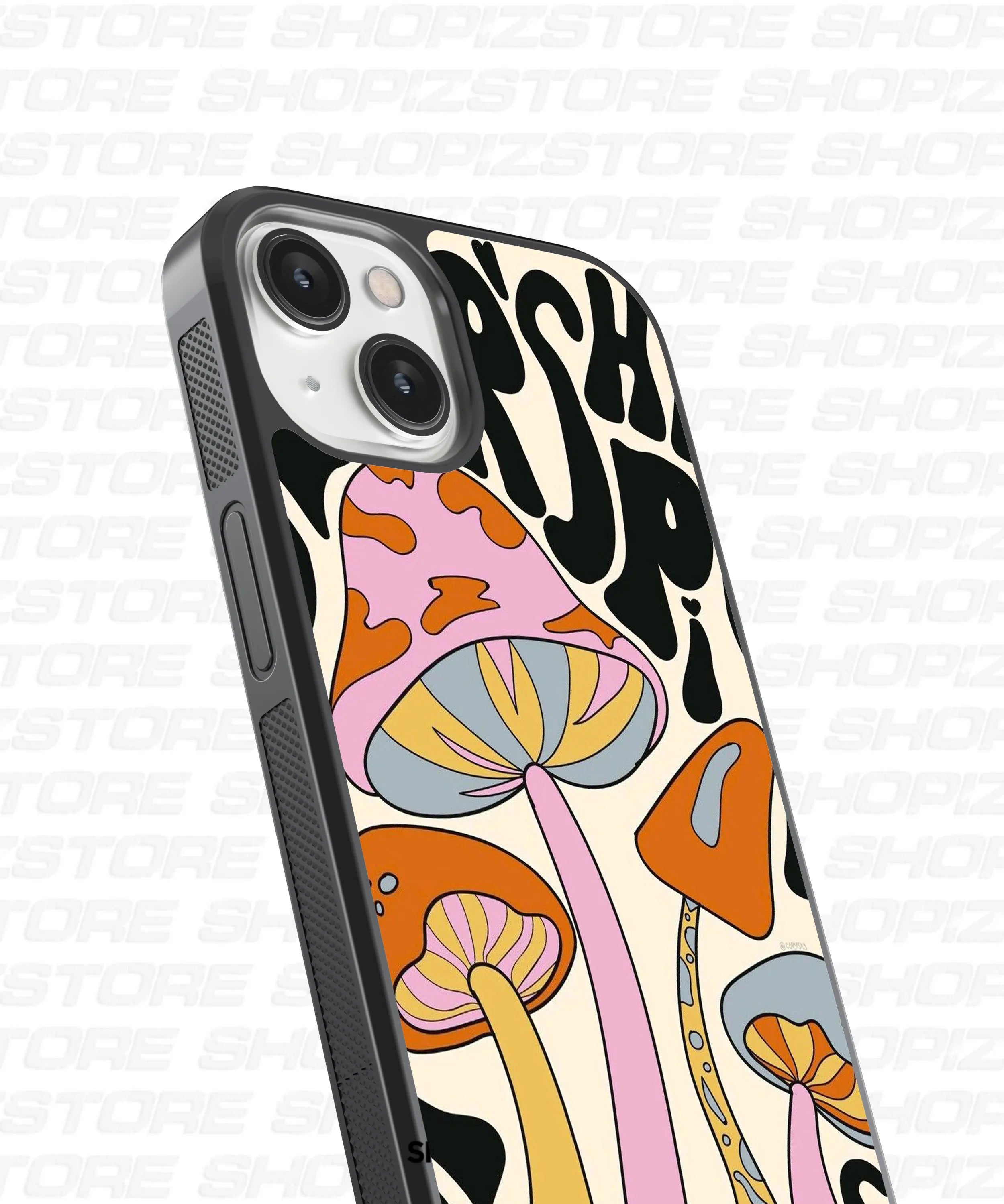 Psychedelic Mushroom Glass Case