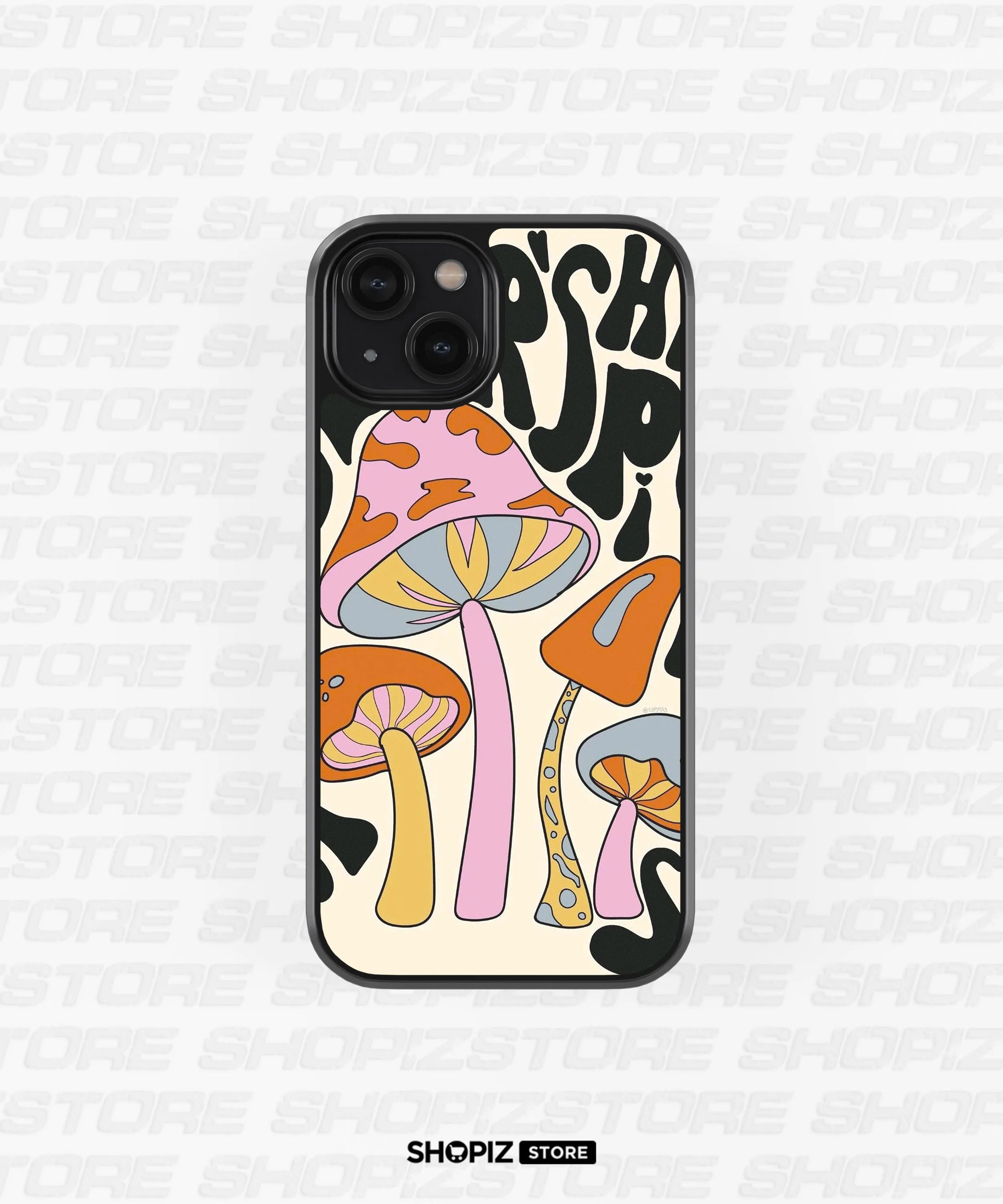 Psychedelic Mushroom Glass Case