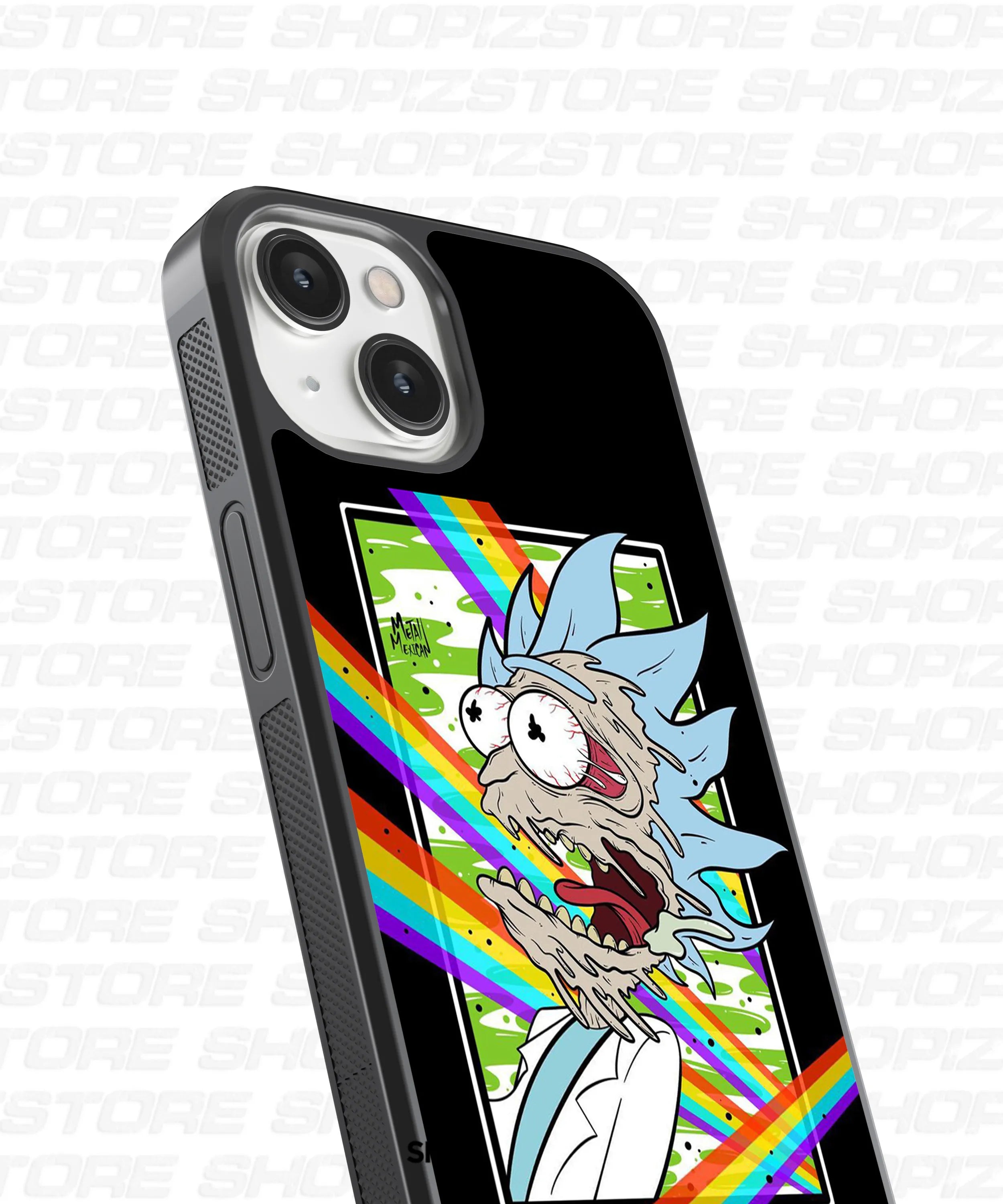 Rick Morty Glass Case