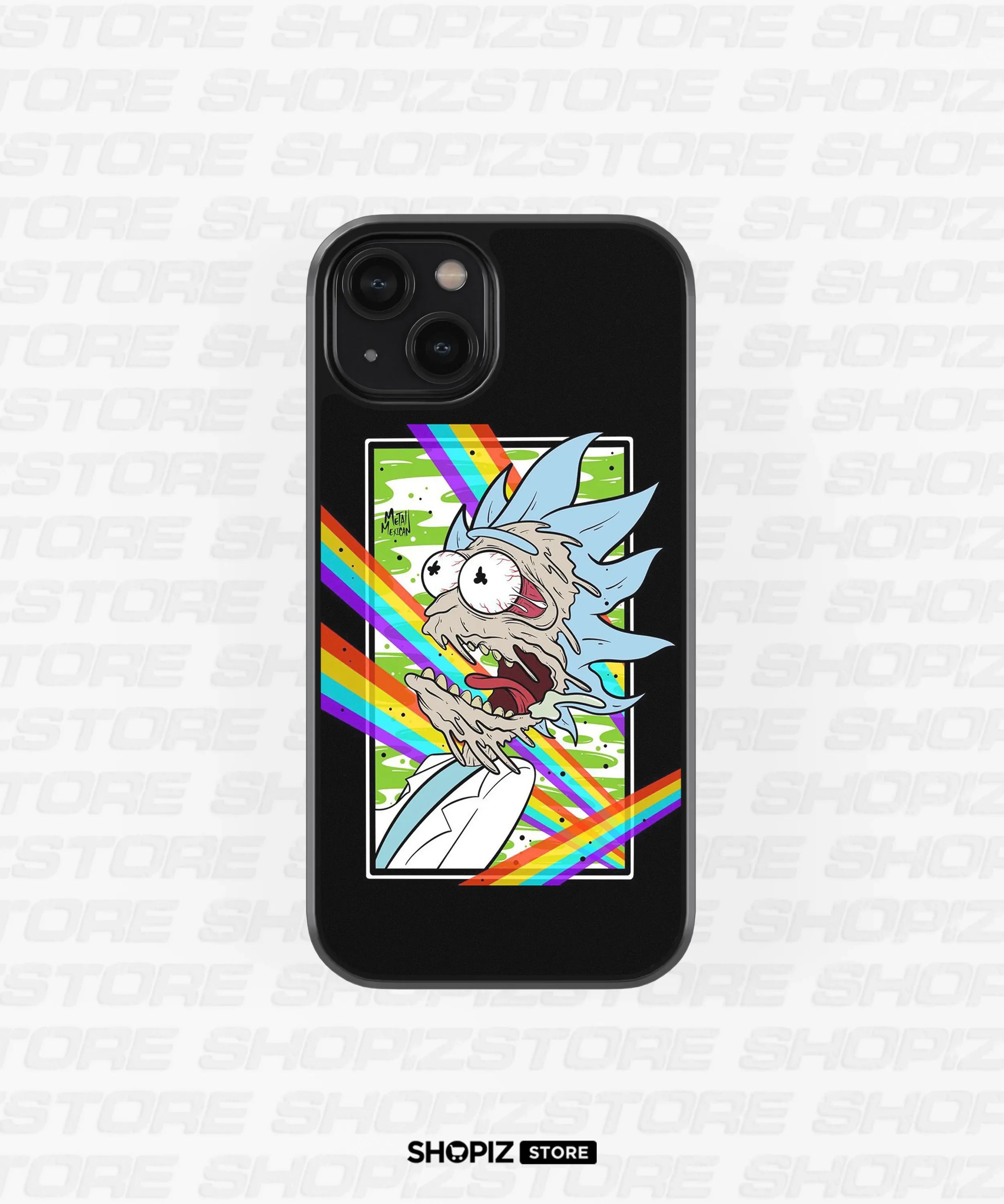 Rick Morty Glass Case