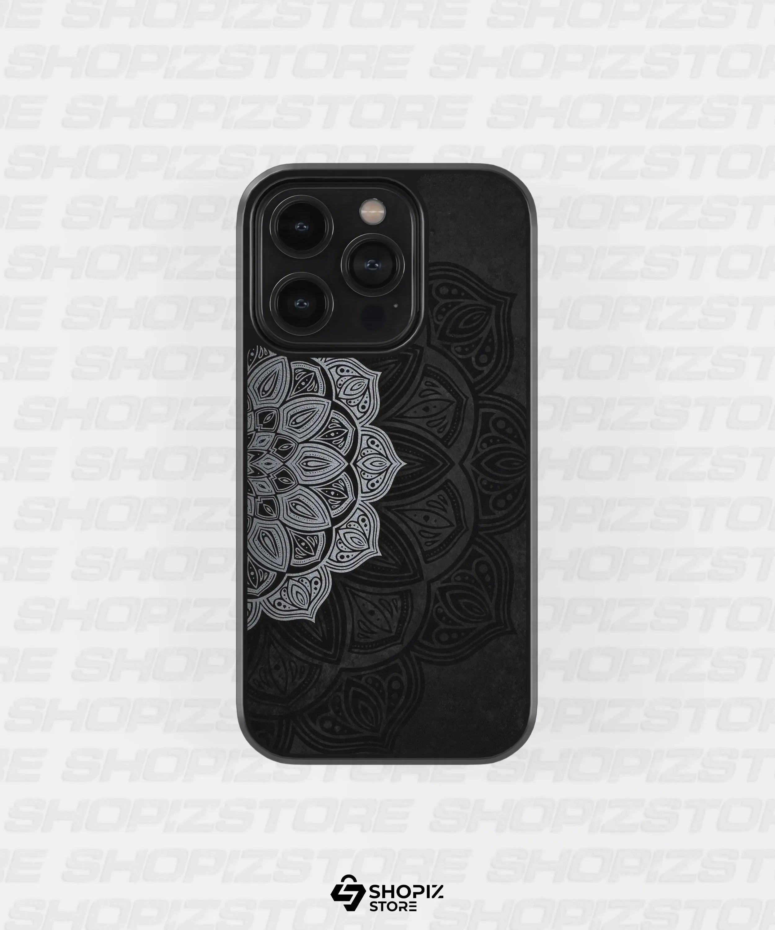 Vibrant Mandala Black Metal Case